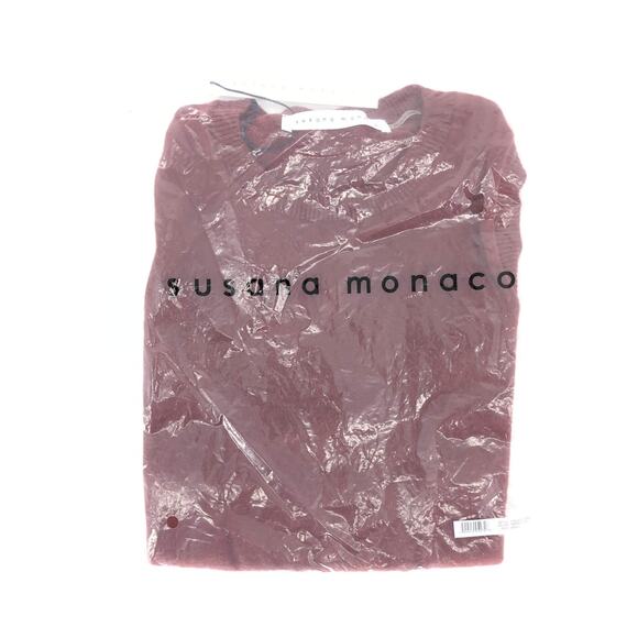 Susana Monaco Womens Crop Sweater Jumper Top in Terracotta - Size XS - NEW - Picture 13 of 14